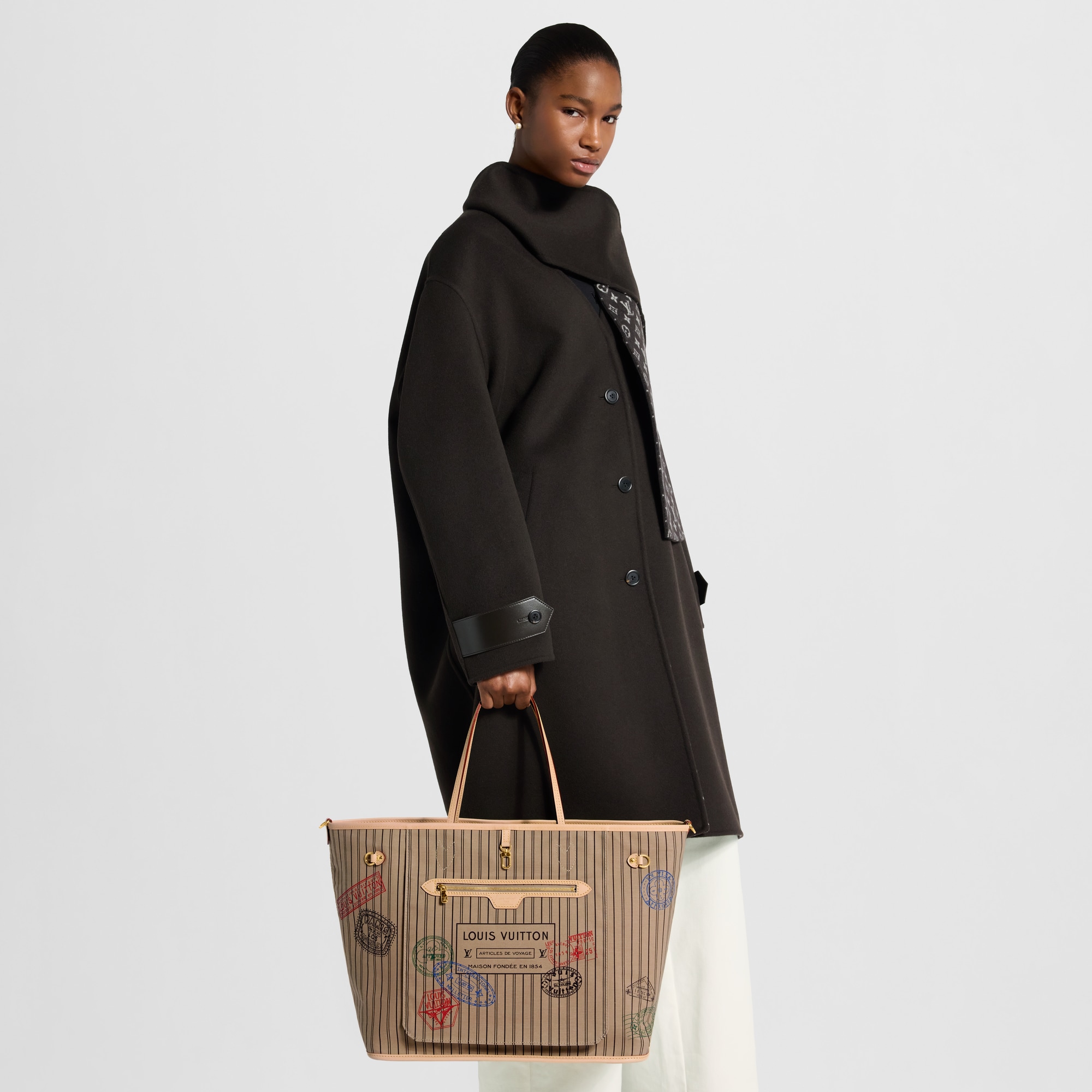 Louis Vuitton  ネバフール Neverfull MM Damier Ebene Mid Size Tote | LOUIS VUITTON ®